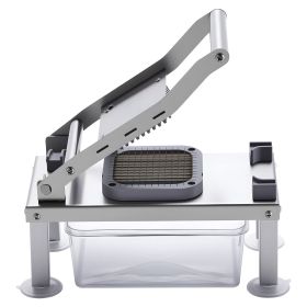 Vegetable Chopper Mandoline Slicer, All-in-1 Food Veggie Cutter with 8 Stainless Steel Blades, Cheese Grater Onion Potato Salad Dicer with Container