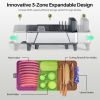Large Dish Drying Rack - Triple Expandable Dish Rack for Kitchen Counter