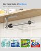 Paper Towel Holder Under Cabinet, One-Handed Tear, Wall Mount, Adhesive, Silver
