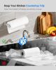 Paper Towel Holder Under Cabinet, One-Handed Tear, Wall Mount, Adhesive, Silver