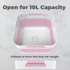 2.6 Gal(10L) Collapsible Wash Basin for Baby Bottles,Pink Space-Saving Collapsible Dish Basin with Drain Plug for bottle washing