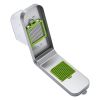 Vegetable Chopper, Food Veggie Cutter with 3 Stainless Steel Blades, Onion Slicer with Container